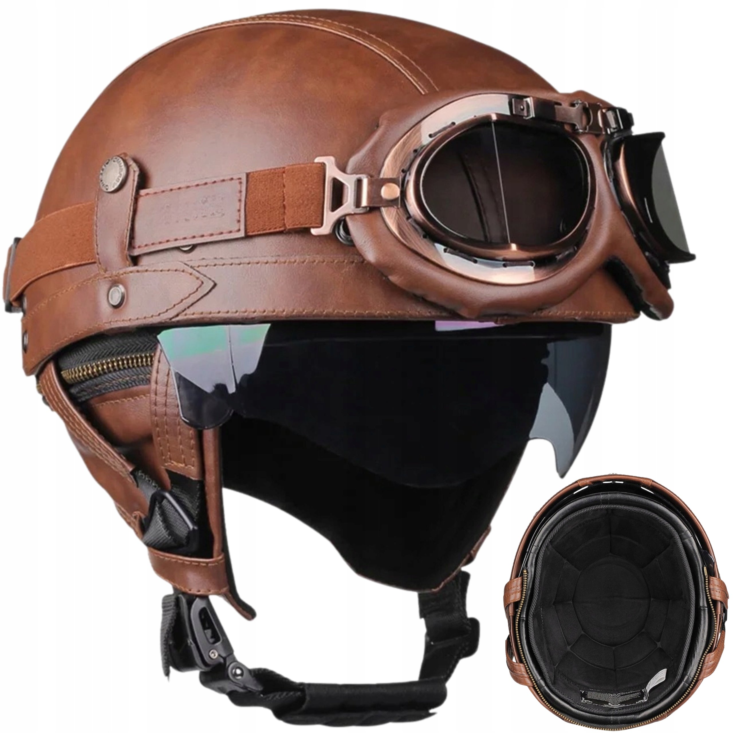 Motorcycle Helmet Retro Unisex Men Women Half Face Size L