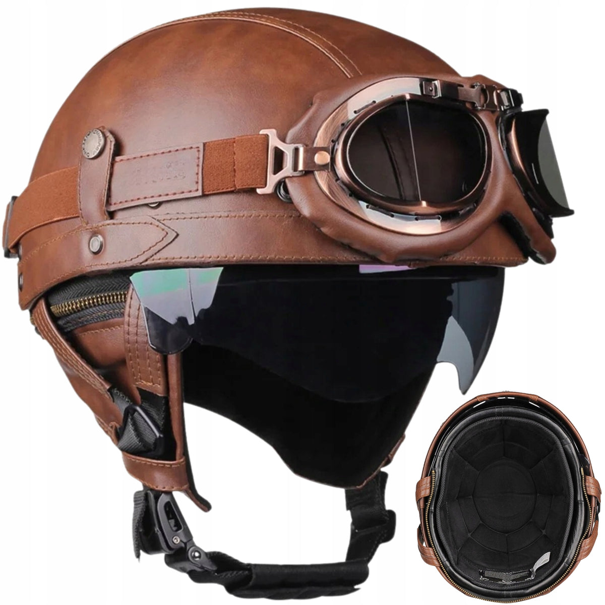 Motorcycle Helmet Retro Unisex Men Women Half Face Size L