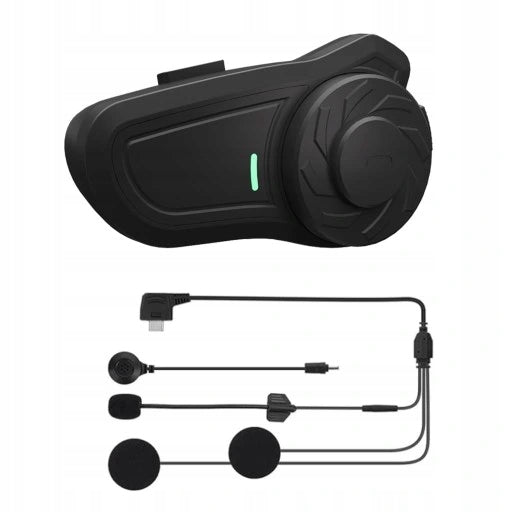 Motorcycle Intercom, FM Radio, Bluetooth, HD Speakers IPX6 1000mAh