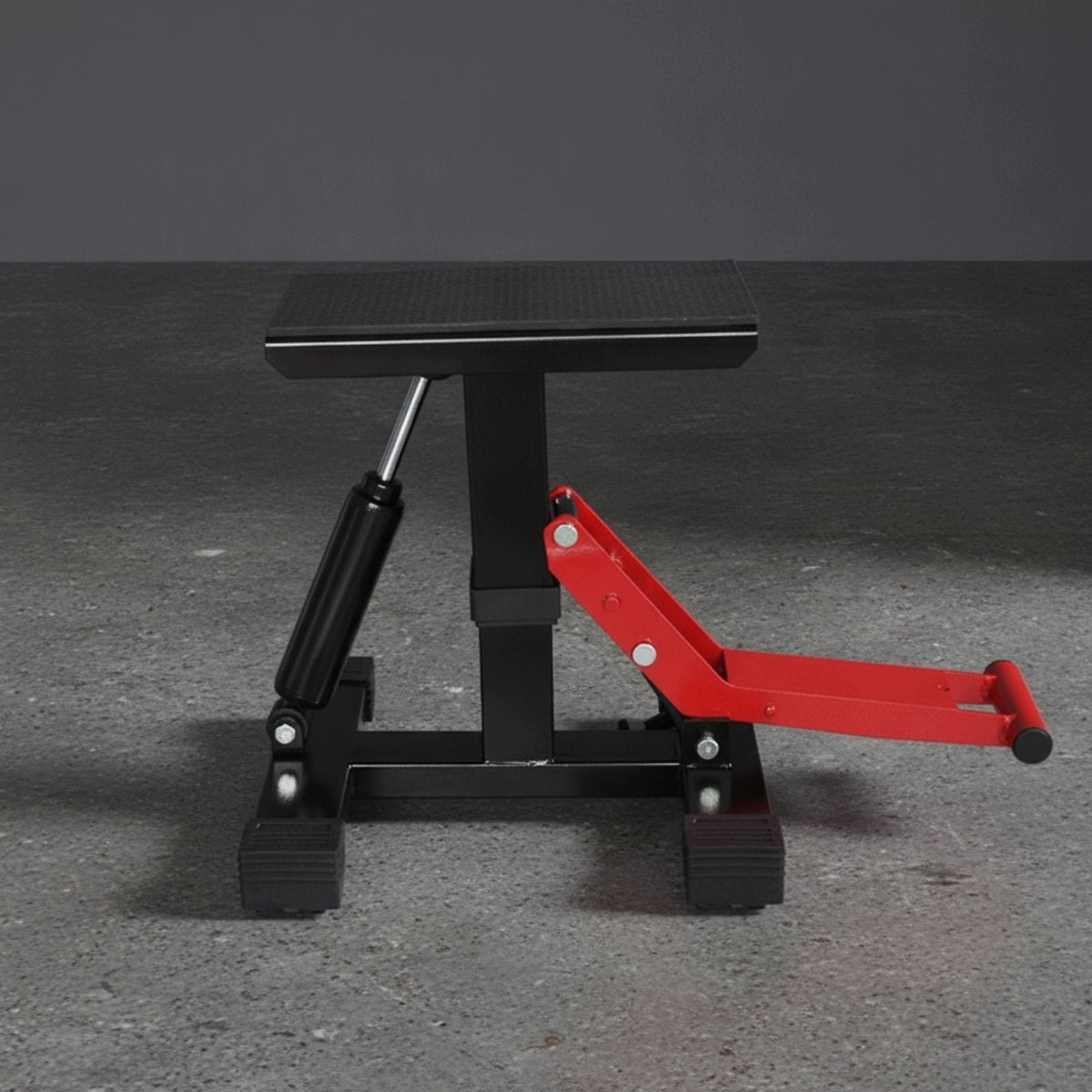 Motorcycle Lift Stand with Lever Adjustable for Garage, Workshop, Mechanics Packaging status original