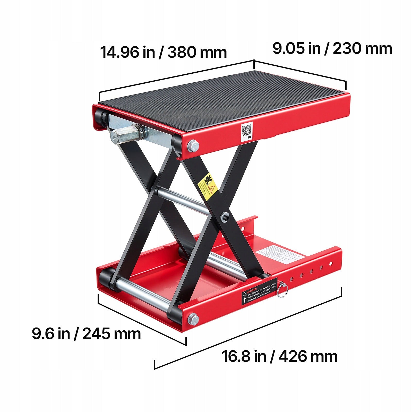 Motorcycle Lifter Steel Lifting Capacity 499KG 9,5-34CM Black-Red Manufacturer code MTCXXSJJ1100MC845