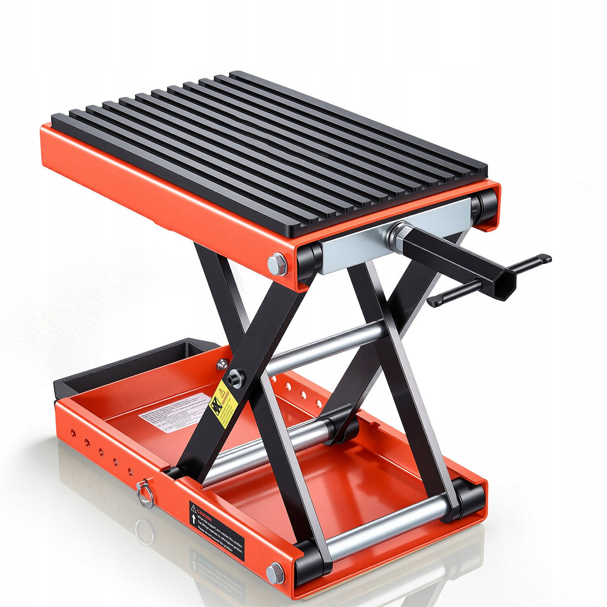 Motorcycle Lifter Steel Lifting Capacity 680KG 10,5-35CM Black-Orange Manufacturer SucceBuy