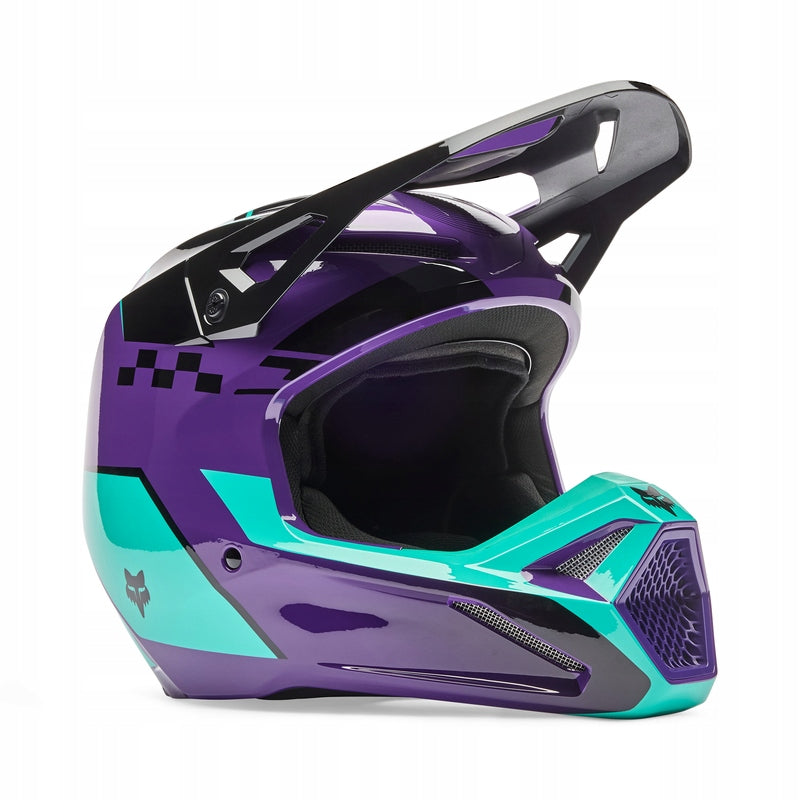Motorcycle Offroad Helmet FOX V1 Collect Grape Size M Size M