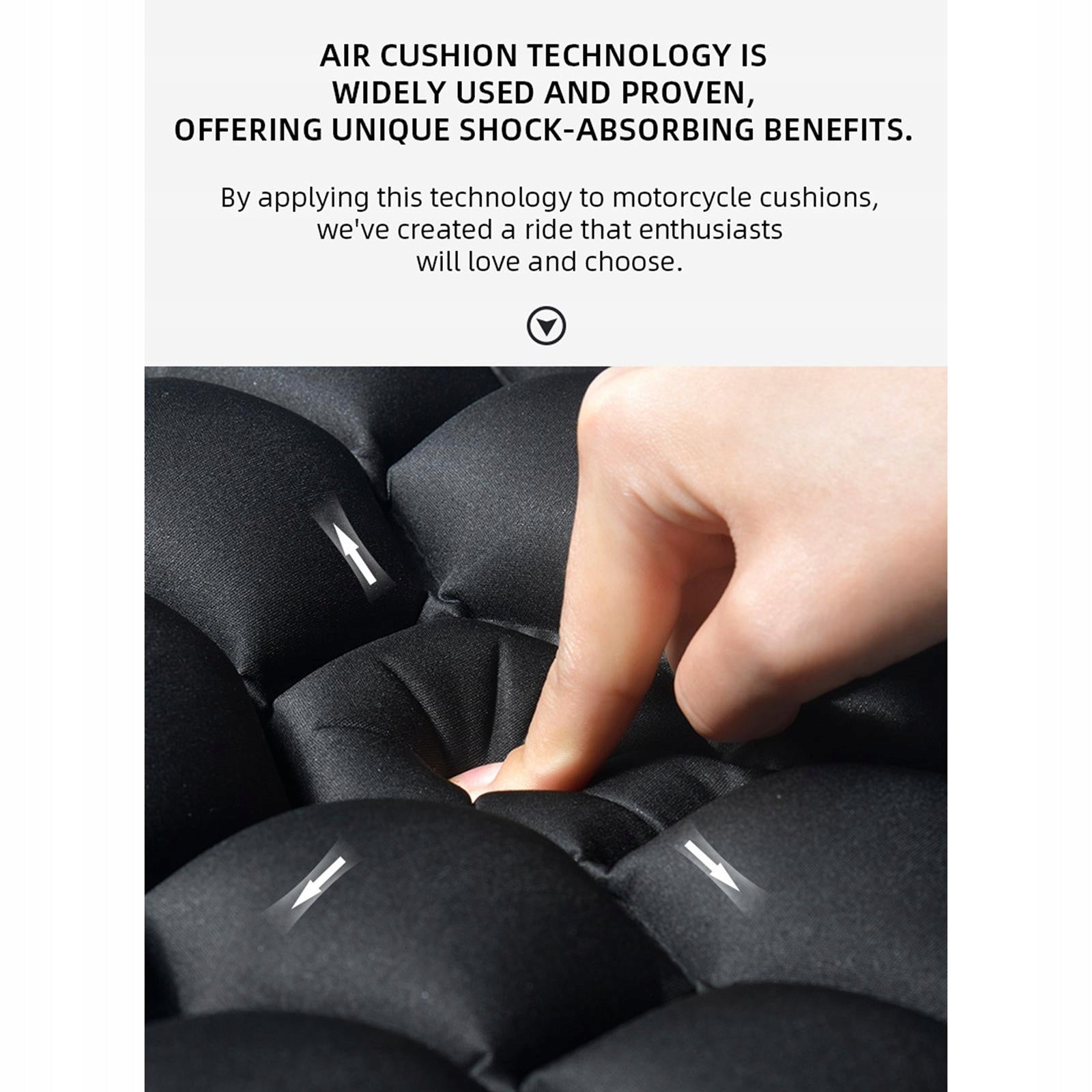 Motorcycle Seat Cushion Air Pad Easy Installation Fittings Soft Replace Packaging status original