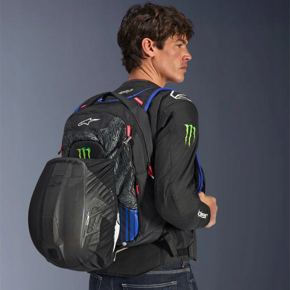Motorcycle backpack ALPINESTARS FQ20 CITY HUNTER V2 MONSTER BLACK/RED/FLUO/B Manufacturer's catalog number 6100426/1691/OS
