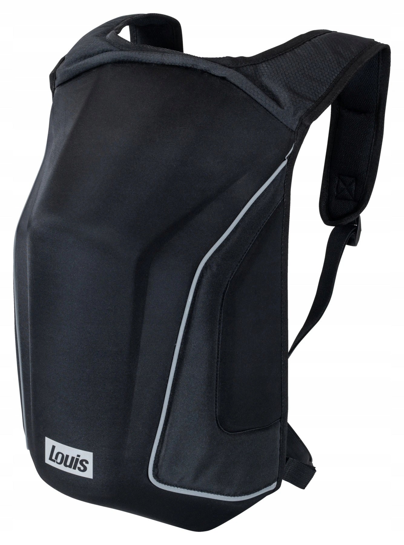 Motorcycle backpack Louis black hard for laptop hump waterproof material