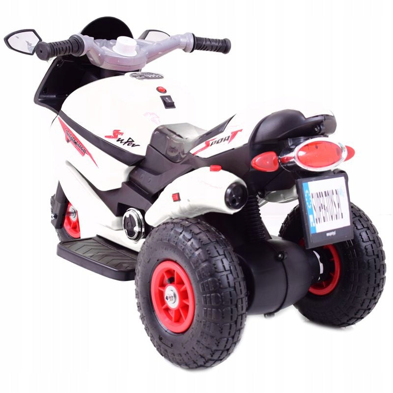 Motorcycle battery for children + pumped wheels + exhaust + PILOT Brand Import Super-toys
