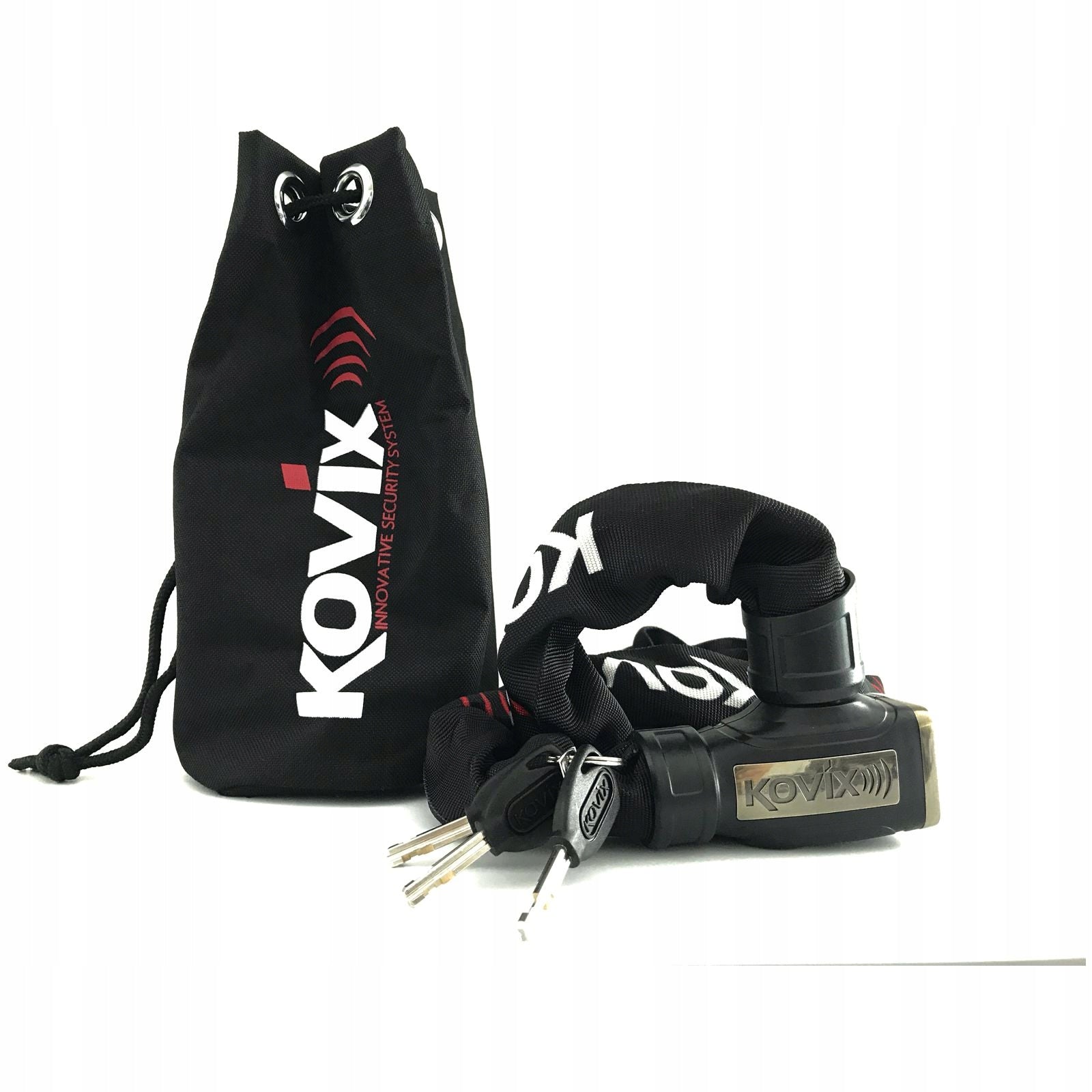 Motorcycle chain WITH ALARM KOVIX KCL8-120