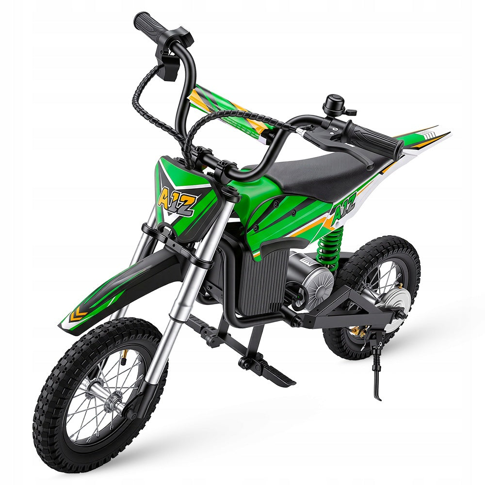 Motorcycle for baby battery, rear drive, jaw brakes