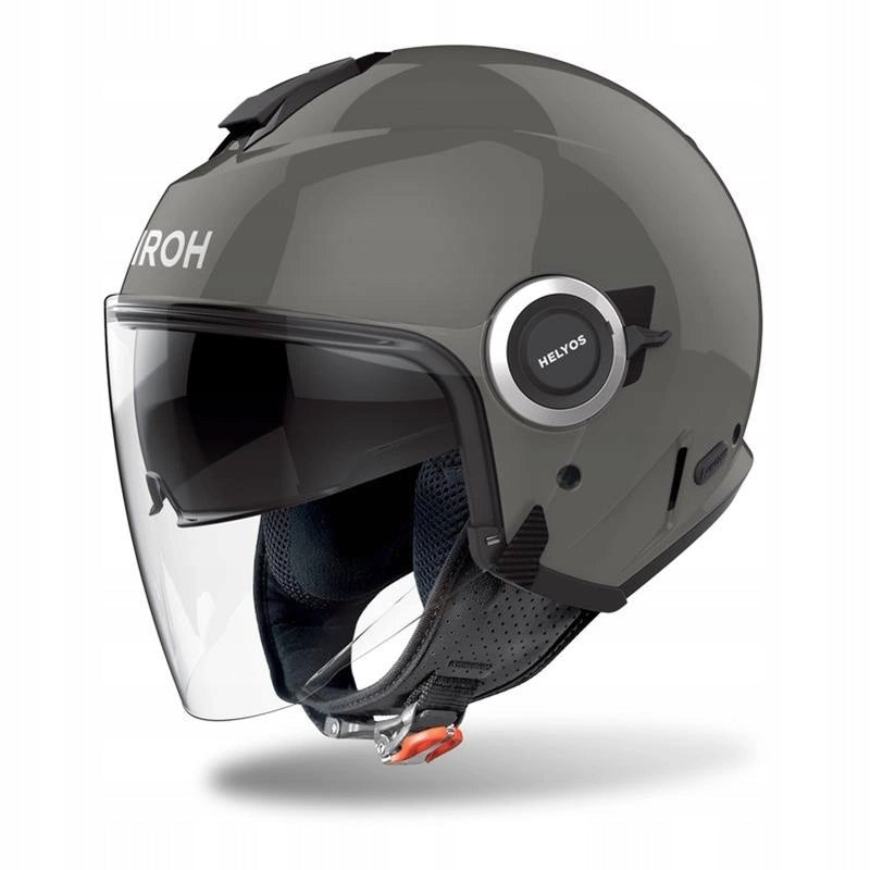 Motorcycle helmet AIROH HELYOS COLOR DARK GREY GLOSS grey FREEBIES