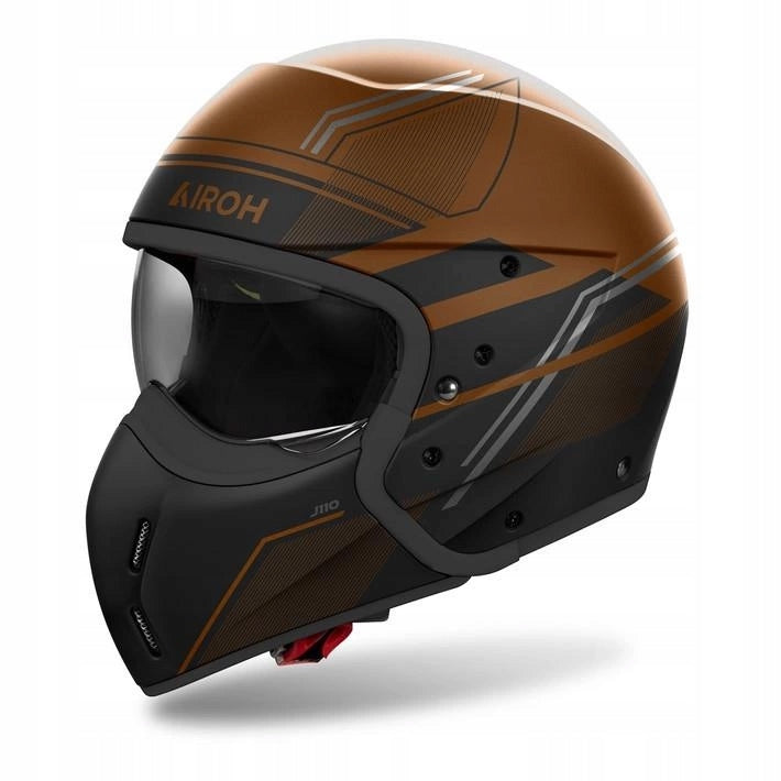 Motorcycle helmet AIROH J110 SLIM BRONZE MATT brown black FREEBIES