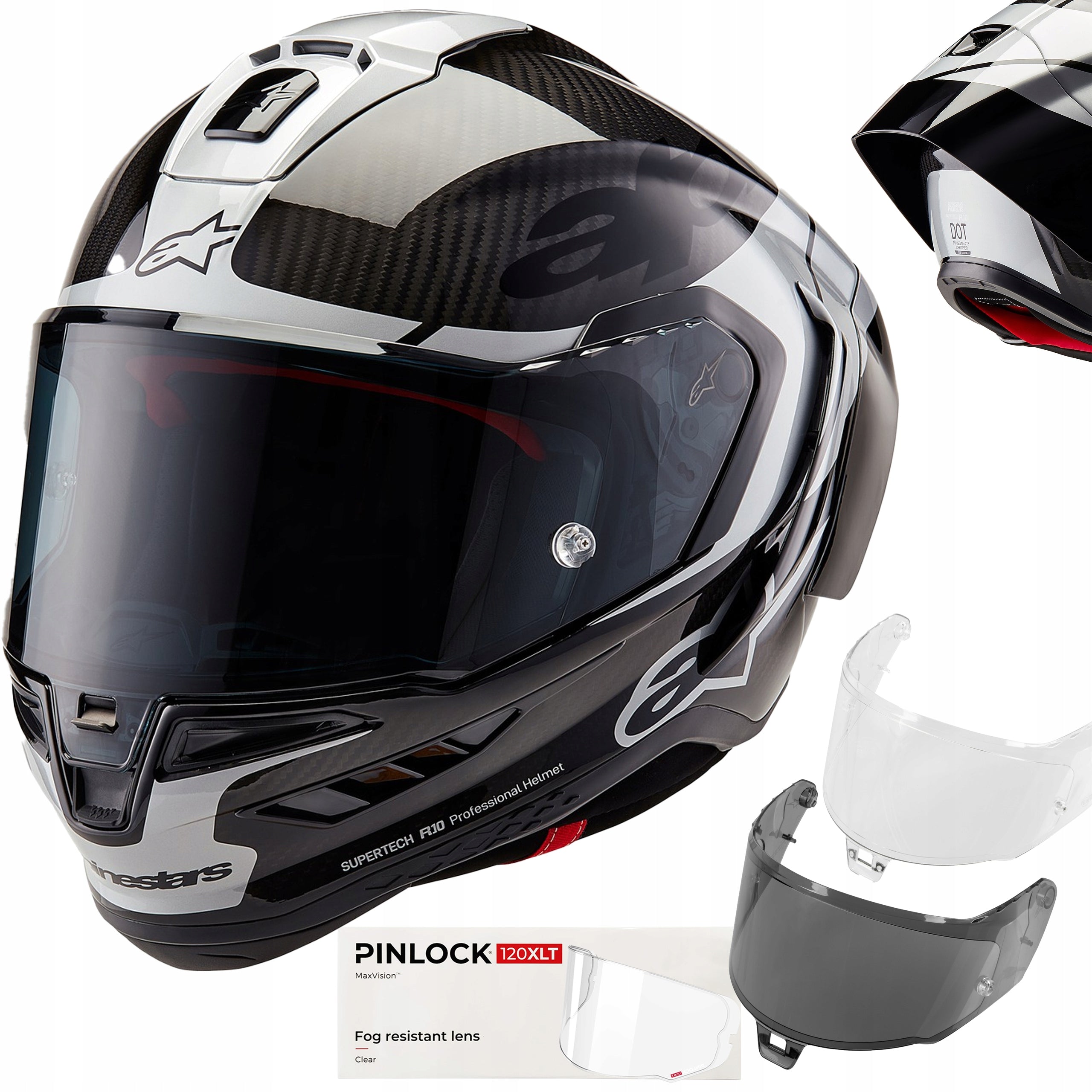 Motorcycle helmet Alpinestars Supertech R10 r.L carbon 2glass pinlock MotoGP