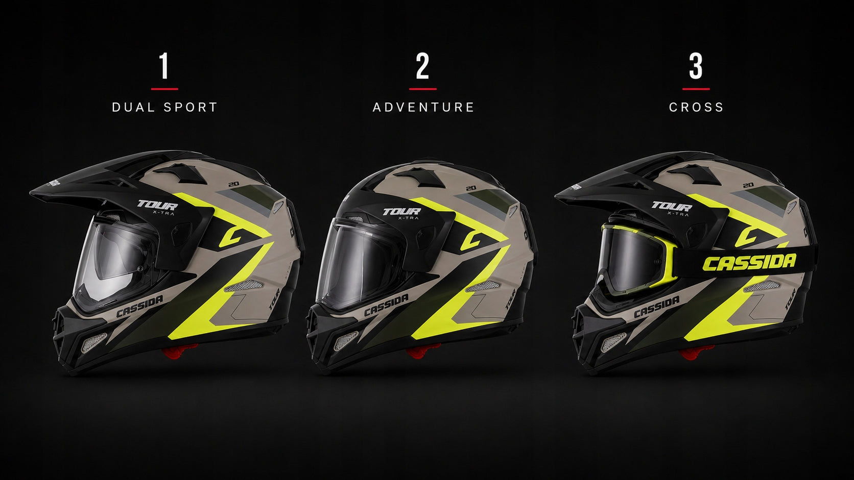 Motorcycle helmet CASSIDA TOUR2 Under intercom Tourist/Integral/Enduro S Packaging status original