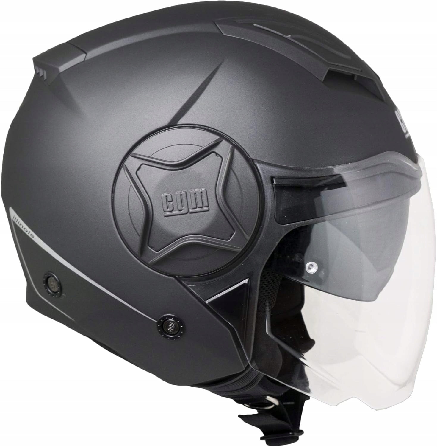 Motorcycle helmet CGM Demi-Jet L 59cm black mat Durable Lightweight