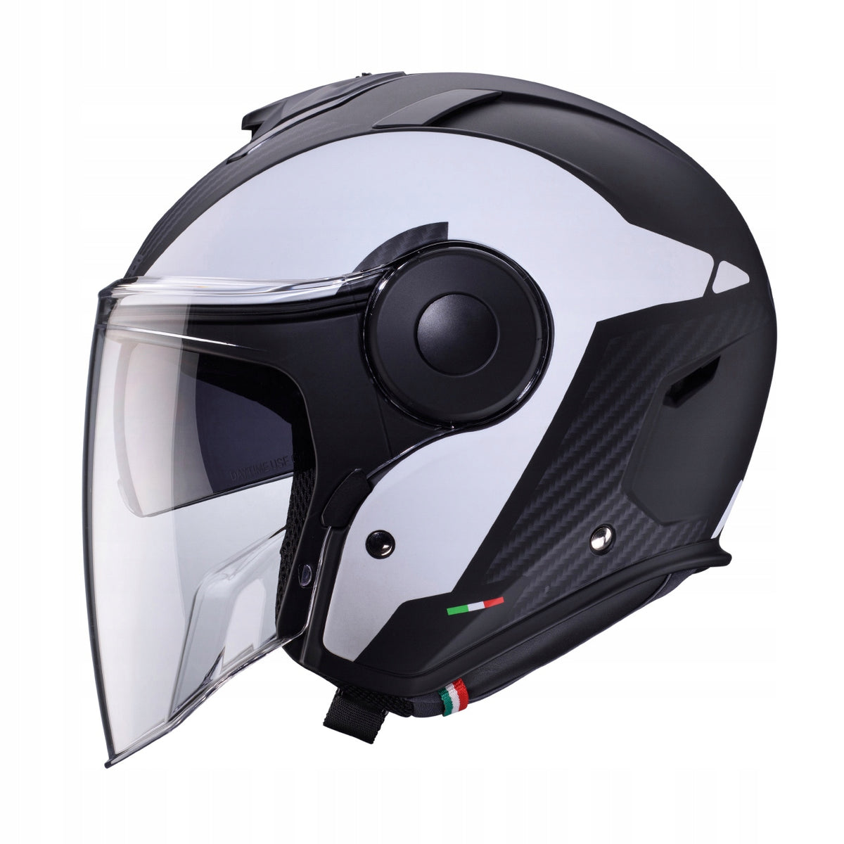 Motorcycle helmet Caberg Soho Milano black matt/white XL Manufacturer's catalog number C6IB60A6/XL