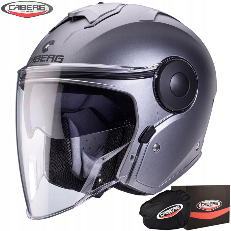 Motorcycle helmet Caberg Soho Solid grey mat Gunmetal L