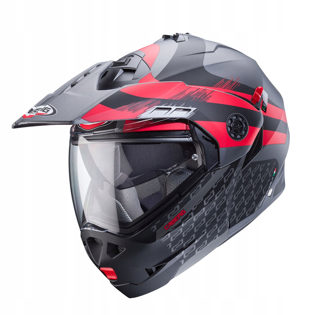 Motorcycle helmet Caberg Tourmax X Sarabe grey matt/black/red ros. XL