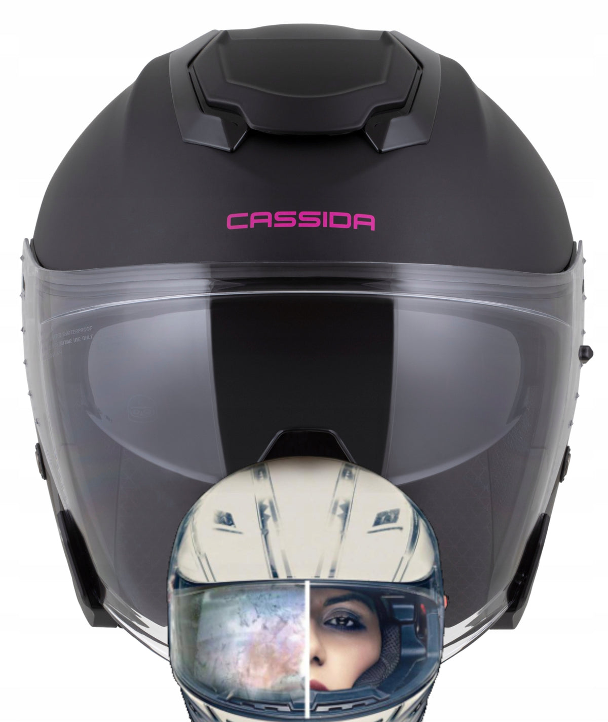 Motorcycle helmet Cassida JetTech Solid XS antifog glass intercom space EAN (GTIN) 5905137238478