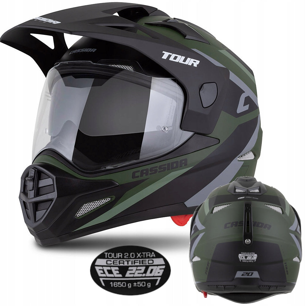 Motorcycle helmet Cassida Tour 2X-TRA blend Pod Pinlock intercom ECE22.06 M