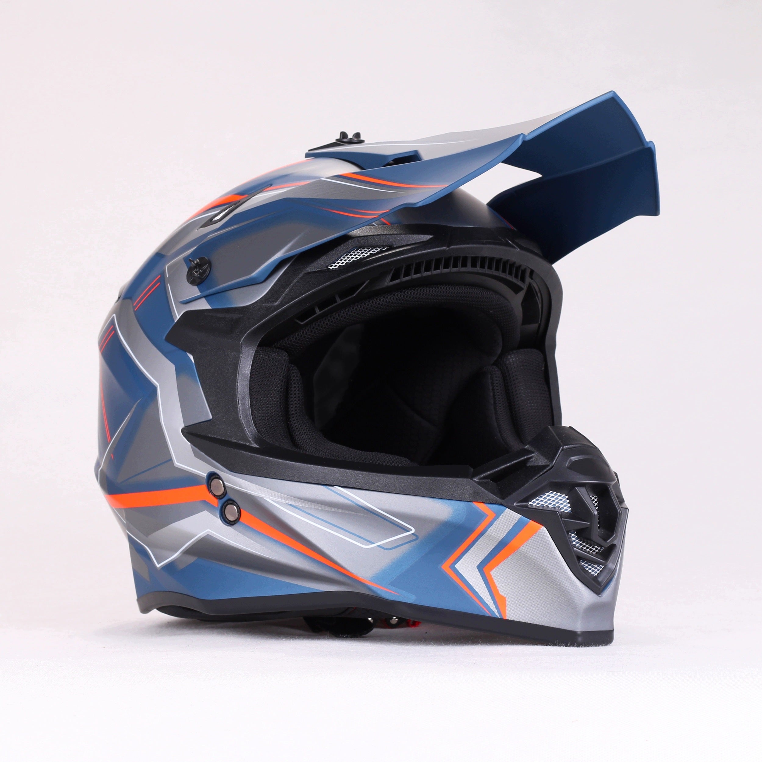Motorcycle helmet ECE 22.06 | cross enduro quad | orange grey HSR HS217 S Manufacturer's catalog number HSR-HS217-50/S