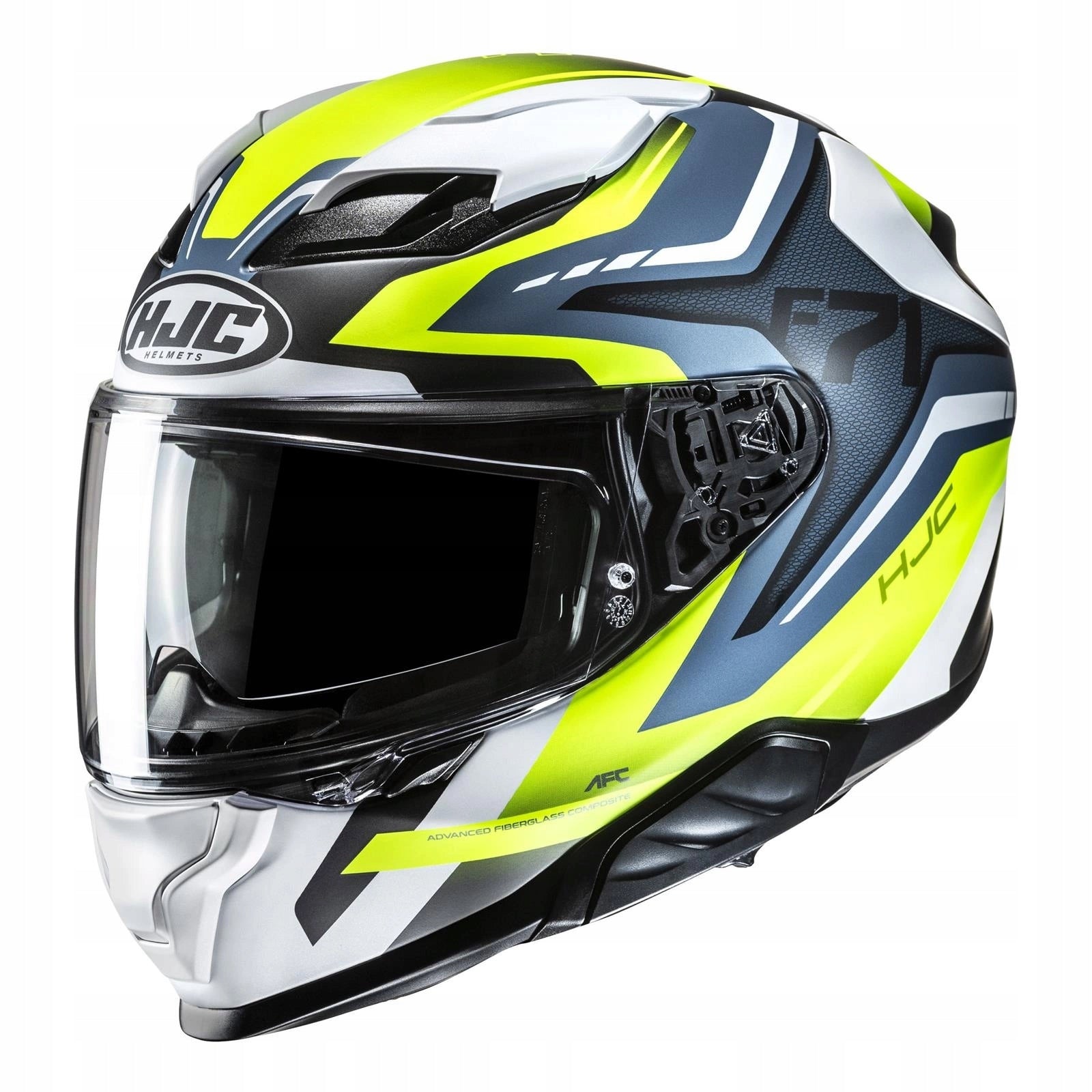 Motorcycle helmet HJC F71 FES YELLOW/BLUE yellow blue FREEBIES Manufacturer HJC