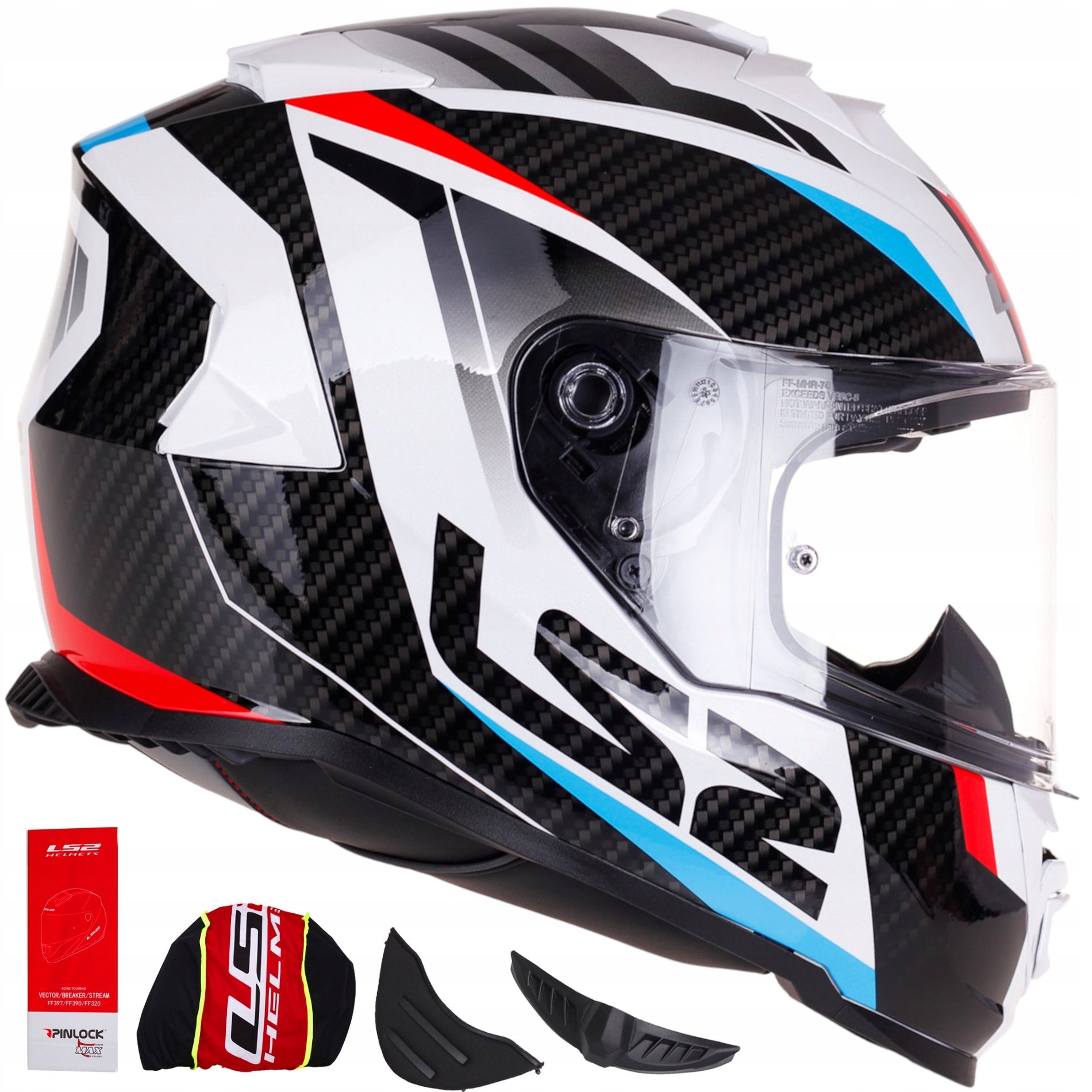 Motorcycle helmet LS2 FF800 STORM II Racer red blue PINLOCK blend ECE 22.06