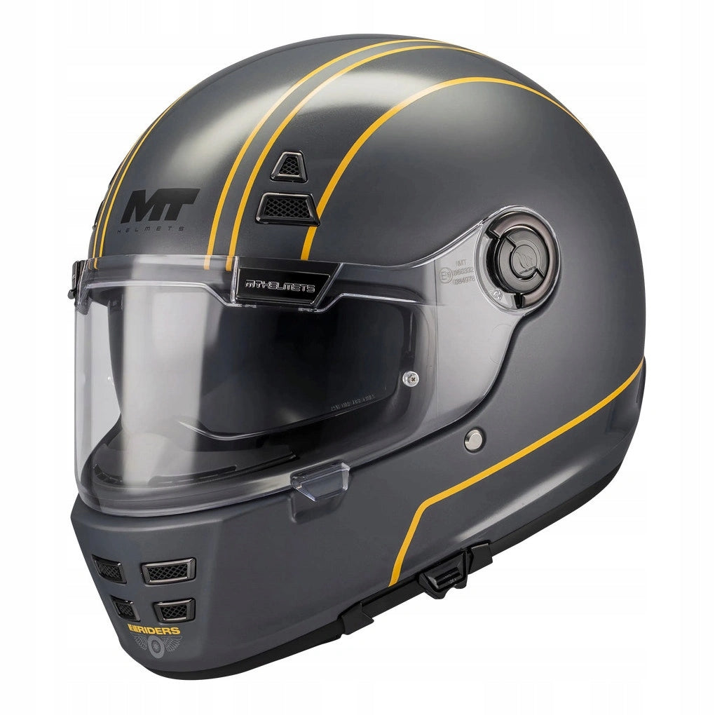 Motorcycle helmet MT JARAMA SV WILD BLACK/YELLOW black yellow FREEBIES Size S