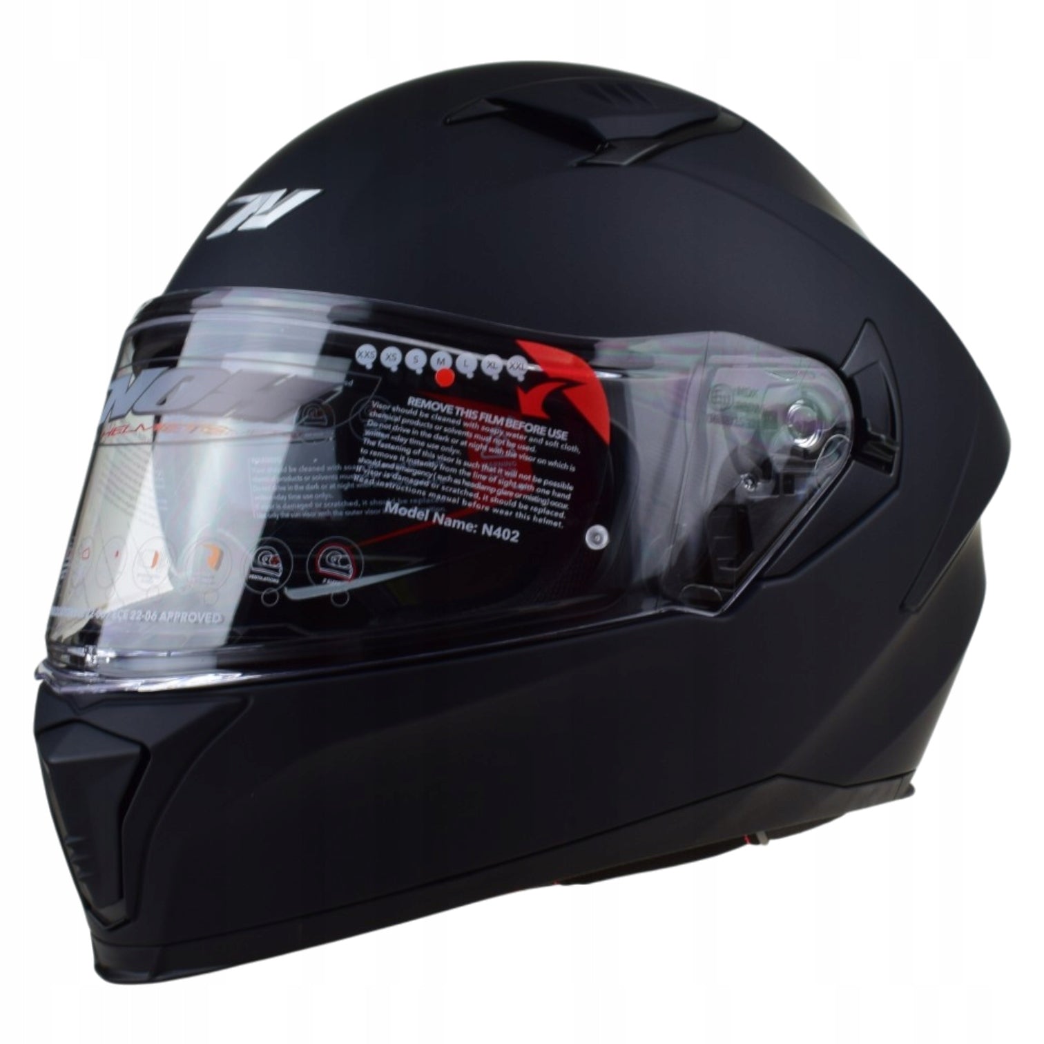 Motorcycle helmet NOX N402 BLACK MAT with BLEND r. S Manufacturer's catalog number N402MB/S