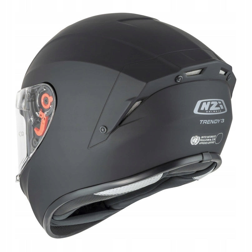 Motorcycle helmet NZI TRENDY MATT BLACK black mat FREEBIES Manufacturer NZI