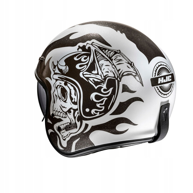 Motorcycle helmet OPEN,CHOPPER Hjc V31 Flame White Black L Manufacturer HJC