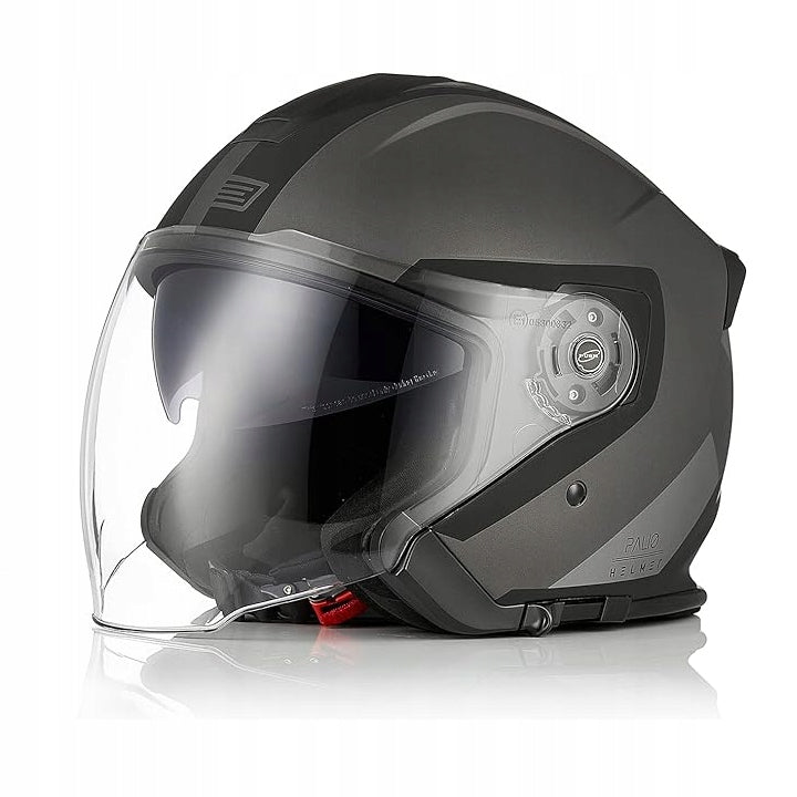 Motorcycle helmet ORIGINE Palio Roz.M Titanium matt black with visor 57-58cm