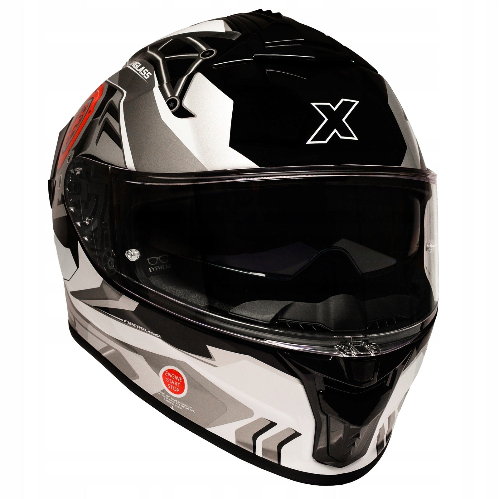 Motorcycle helmet ROXAR RX-ONE SAS FIBERGLASS size XL + PINLOCK 70 Model RX-ONE