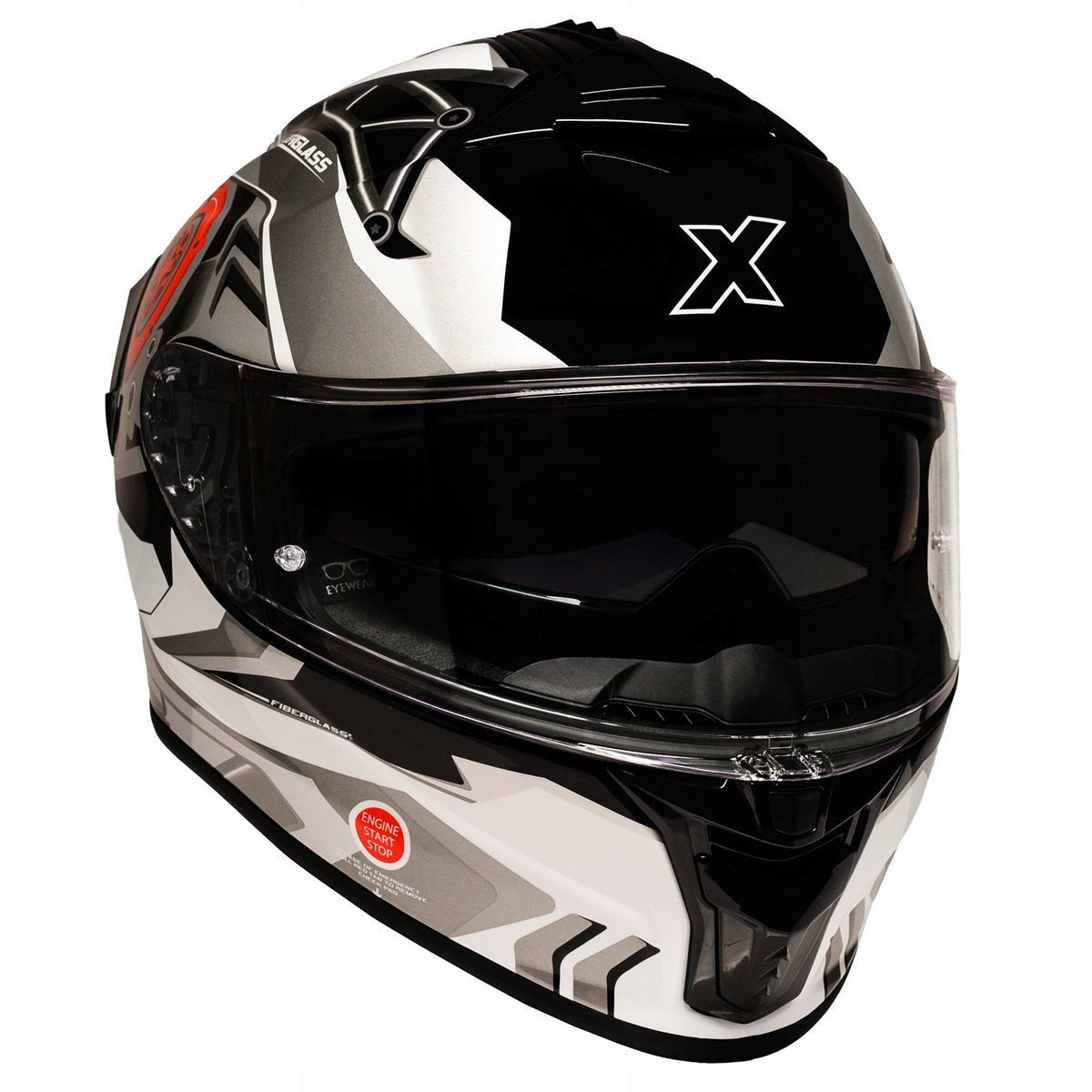 Motorcycle helmet ROXAR RX-ONE SAS FIBERGLASS size XL + PINLOCK 70 Model RX-ONE