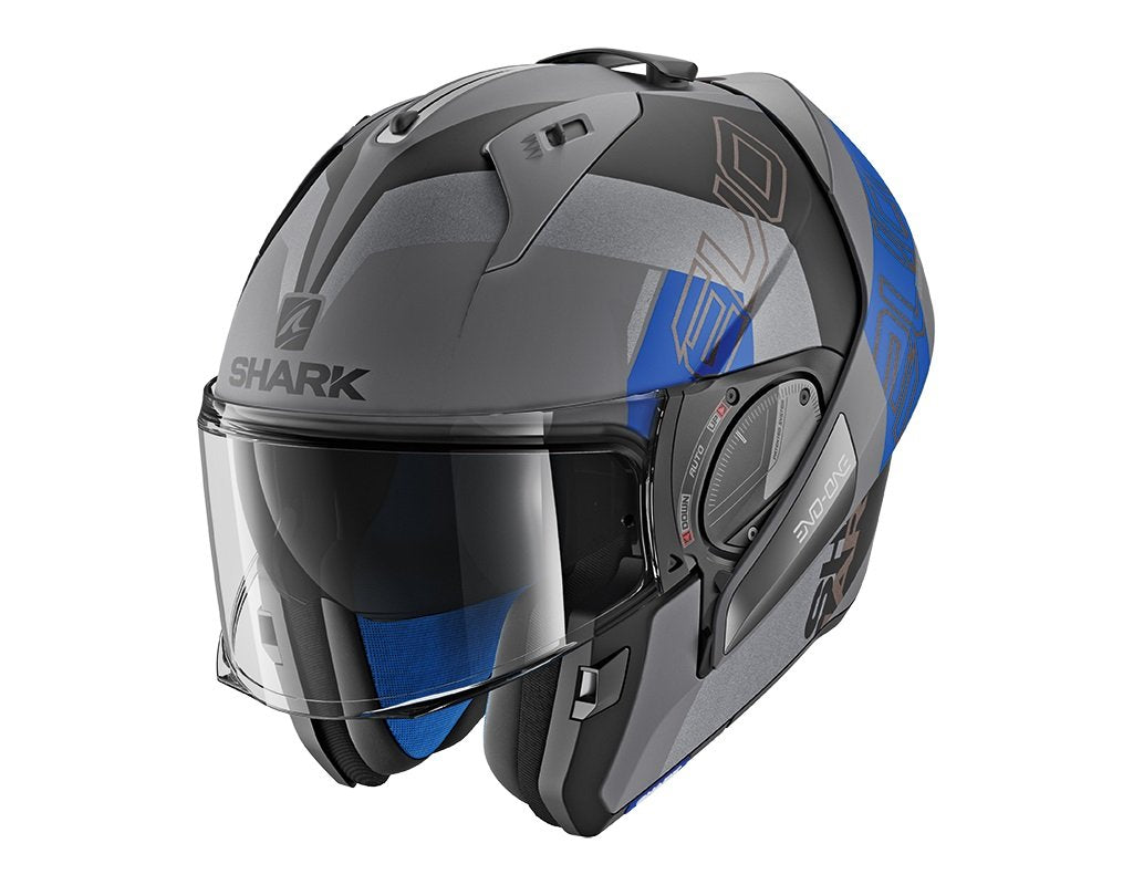 Motorcycle helmet Shark EVO-ONE 2 Slasher Mat Akb Xs blue
