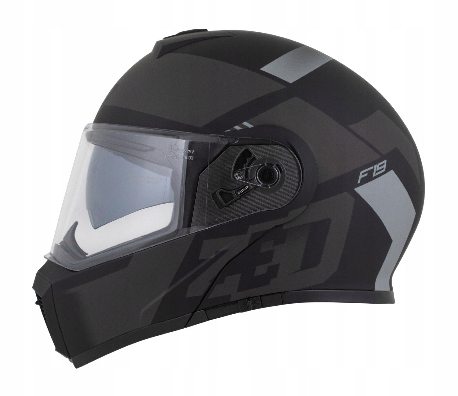 Motorcycle helmet ZED F19 XS 53-54 mat antifog glass for intercom ECE 22.06 Manufacturer's catalog number M140-2364-XS szczekowy