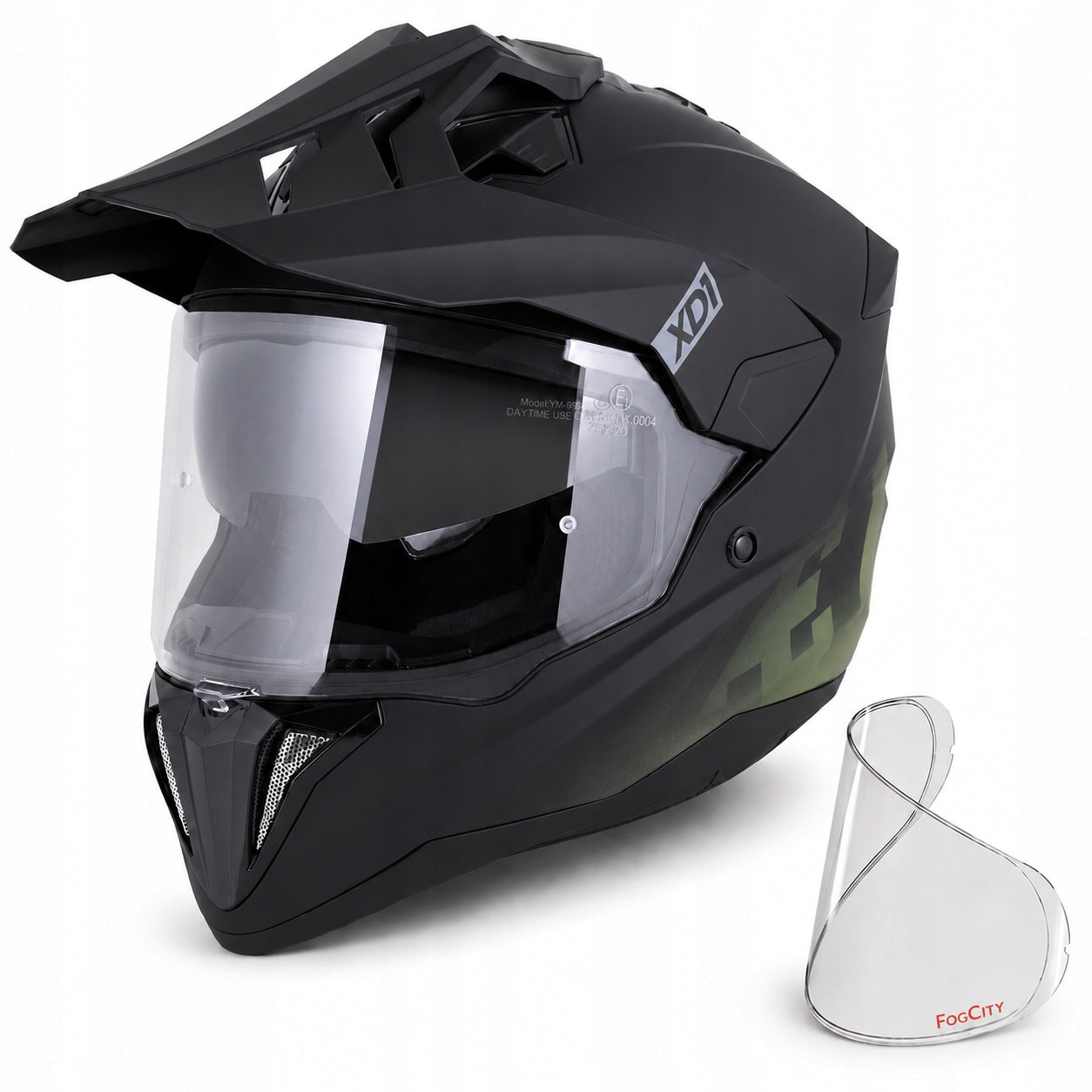Motorcycle helmet ZED XD1 enduro cross quad glass visor anti-fog XS 53-54cm