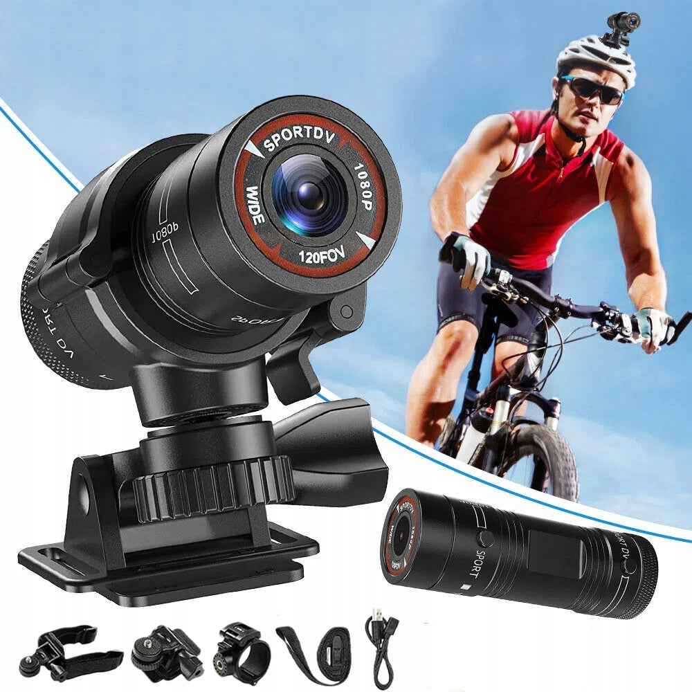 Motorcycle helmet camera - waterproof, HD ,1080P for sports