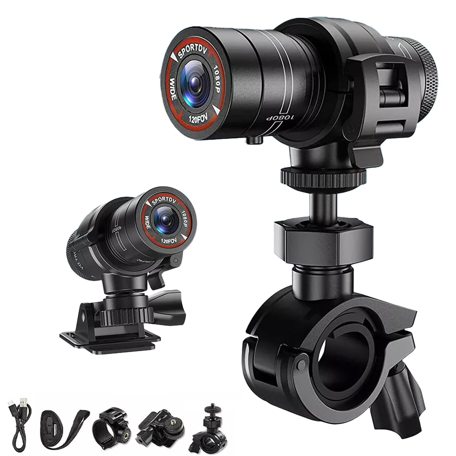 Motorcycle helmet camera - waterproof, HD for sports
