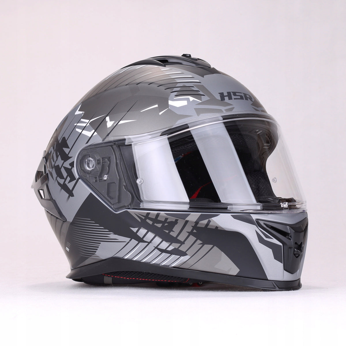 Motorcycle helmet integral HSR HS986 matt Silver ECE 22.06 full face Manufacturer's catalog number HSR-HS986-58/M