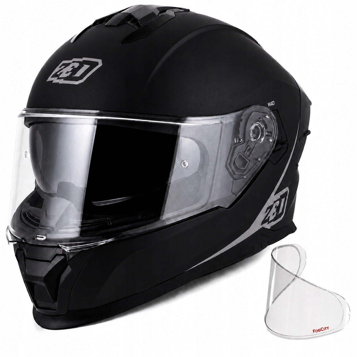 Motorcycle helmet integral ZED K40 blenda antifog ECE22.06 under intercom XS