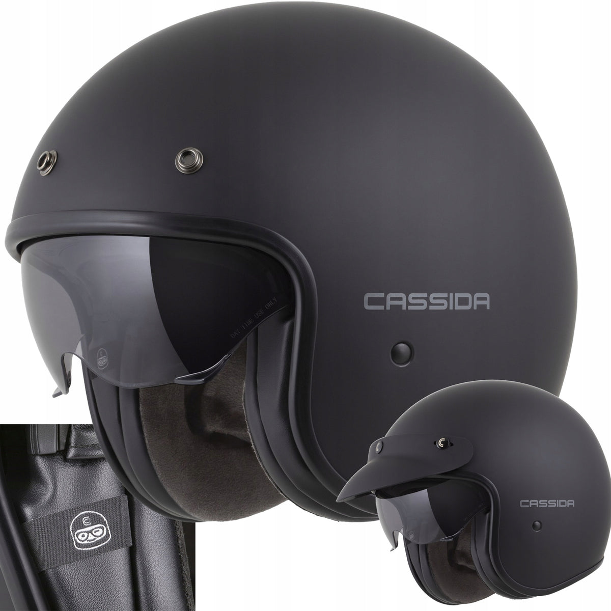 Motorcycle helmet open Cassida Oxygen mat S 55-56 blend visor ECE 22-06