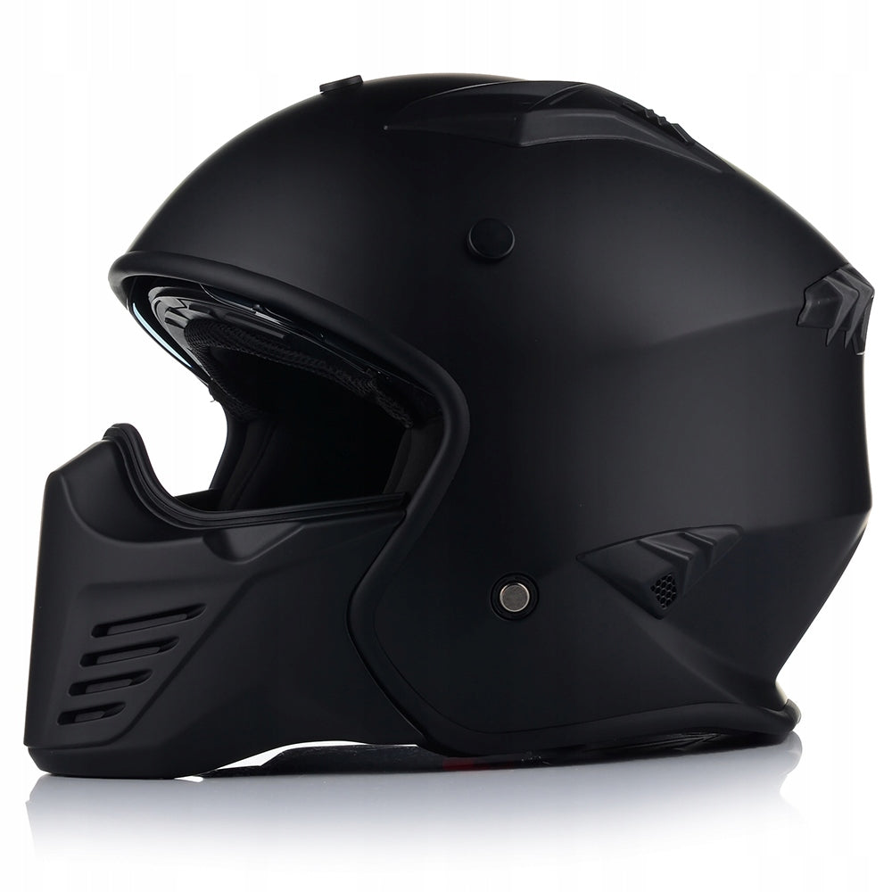 Motorcycle helmet open VITO BRUZANO chopper detachable jaw + 2xglass Manufacturer's catalog number BRUZANO MAT+ Jasna szyba