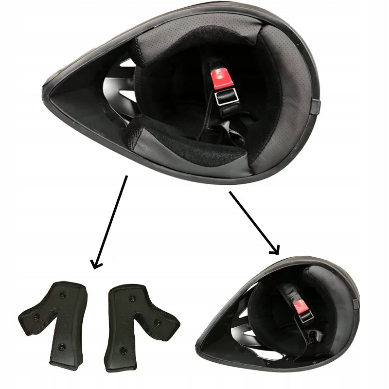 Motorcycle helmet + phone holder + gloves + goggles + zipper set L(57-58cm) Packaging status original