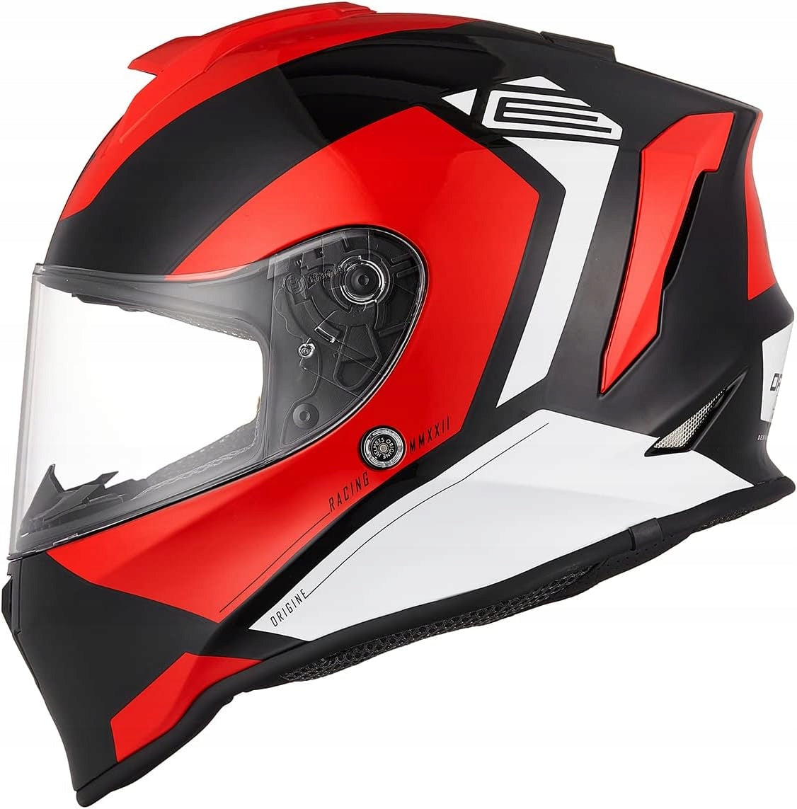 Motorcycle helmet red r L Size L