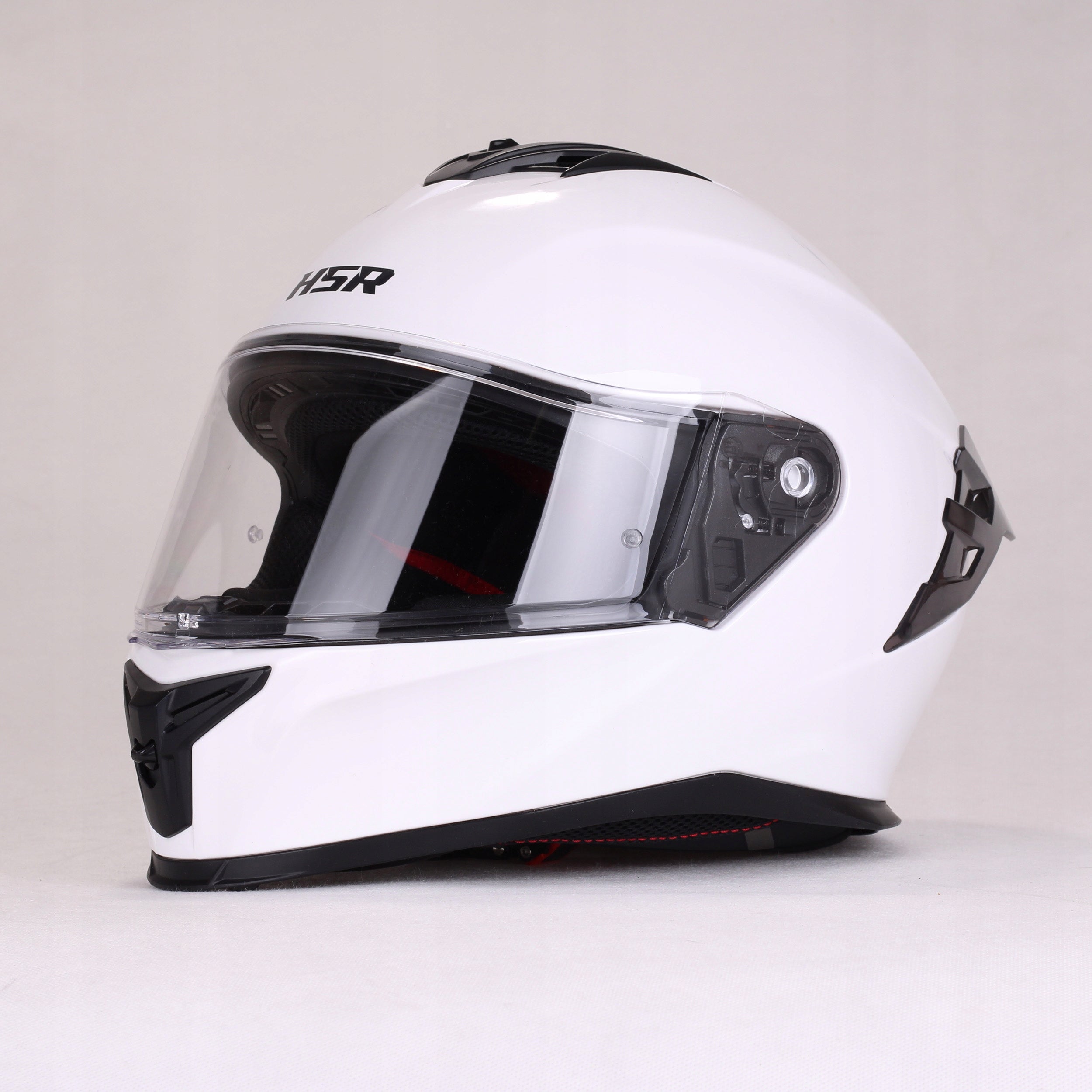 Motorcycle helmet white gloss HSR HS986 fast under Pinlock for motor scooter Manufacturer's catalog number HSR-HS986-02/M