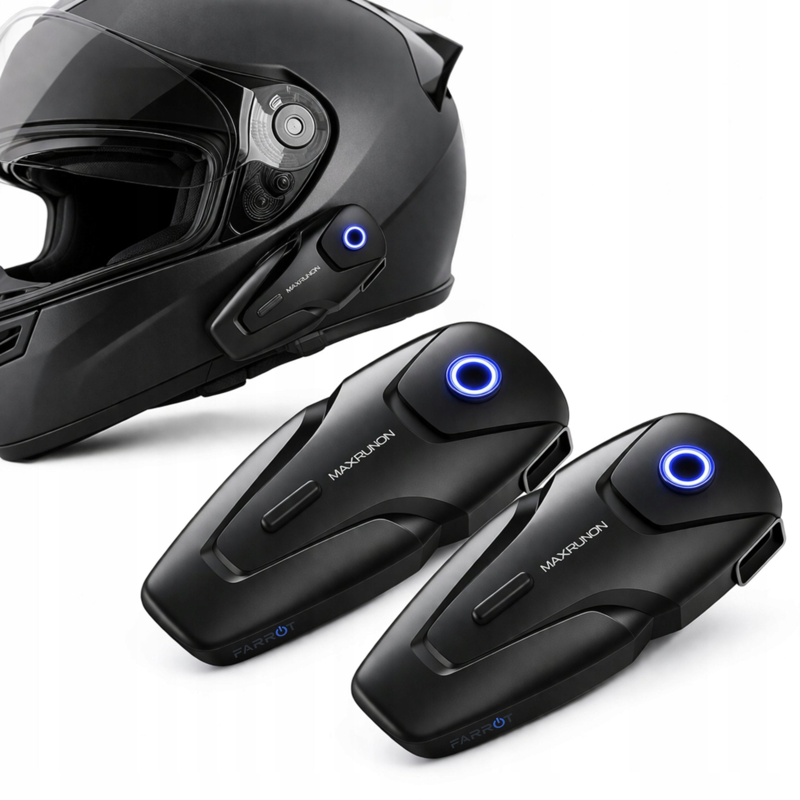 Motorcycle intercom Bluetooth 5.3 up to 2 people FM noise reduction ANC 100km/h