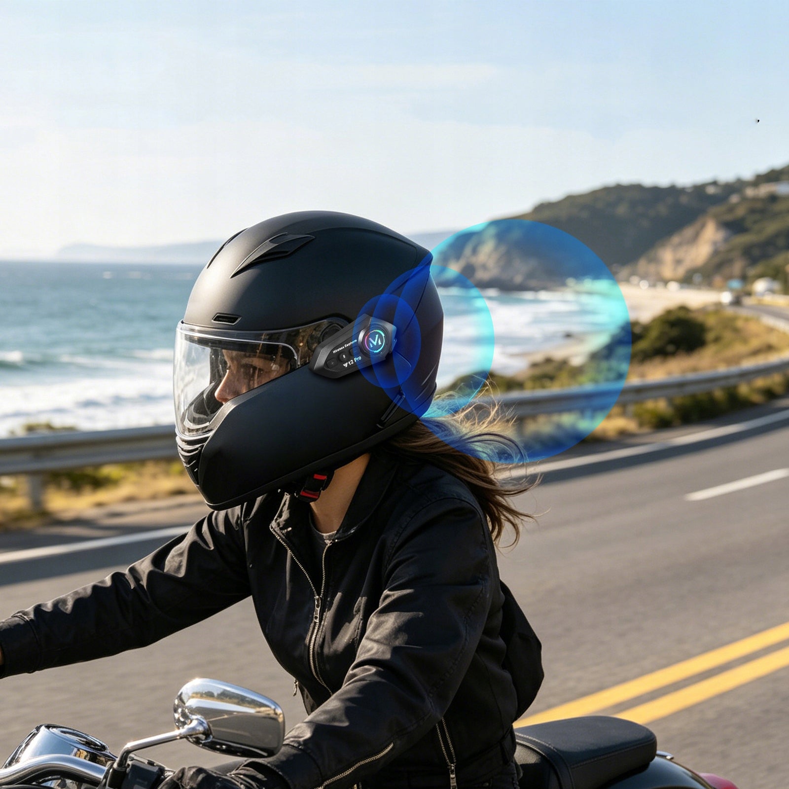 Motorcycle intercom Bluetooth 5.4 up to 2 people FM noise reduction IPX6 Manufacturer's catalog number 4896031771905