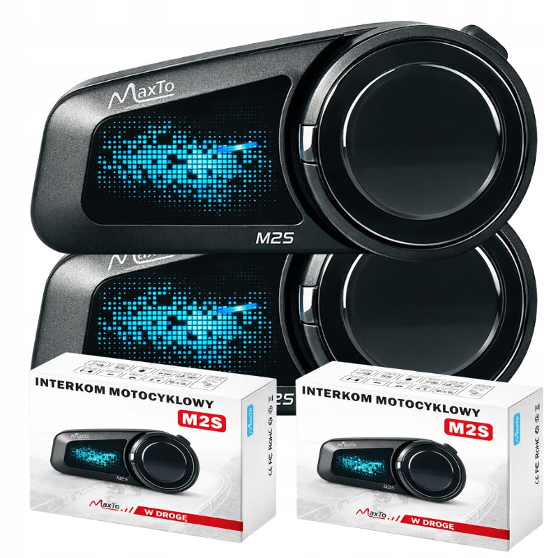 Motorcycle intercom MAXTO M2S Bluetooth – up to 6 people-automatic mesh