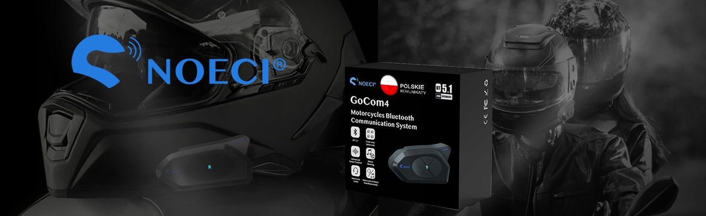 Motorcycle intercom conference NOECI GOCOM4 BT 5.1 PL Polish lector 4 pcs Manufacturer no brand