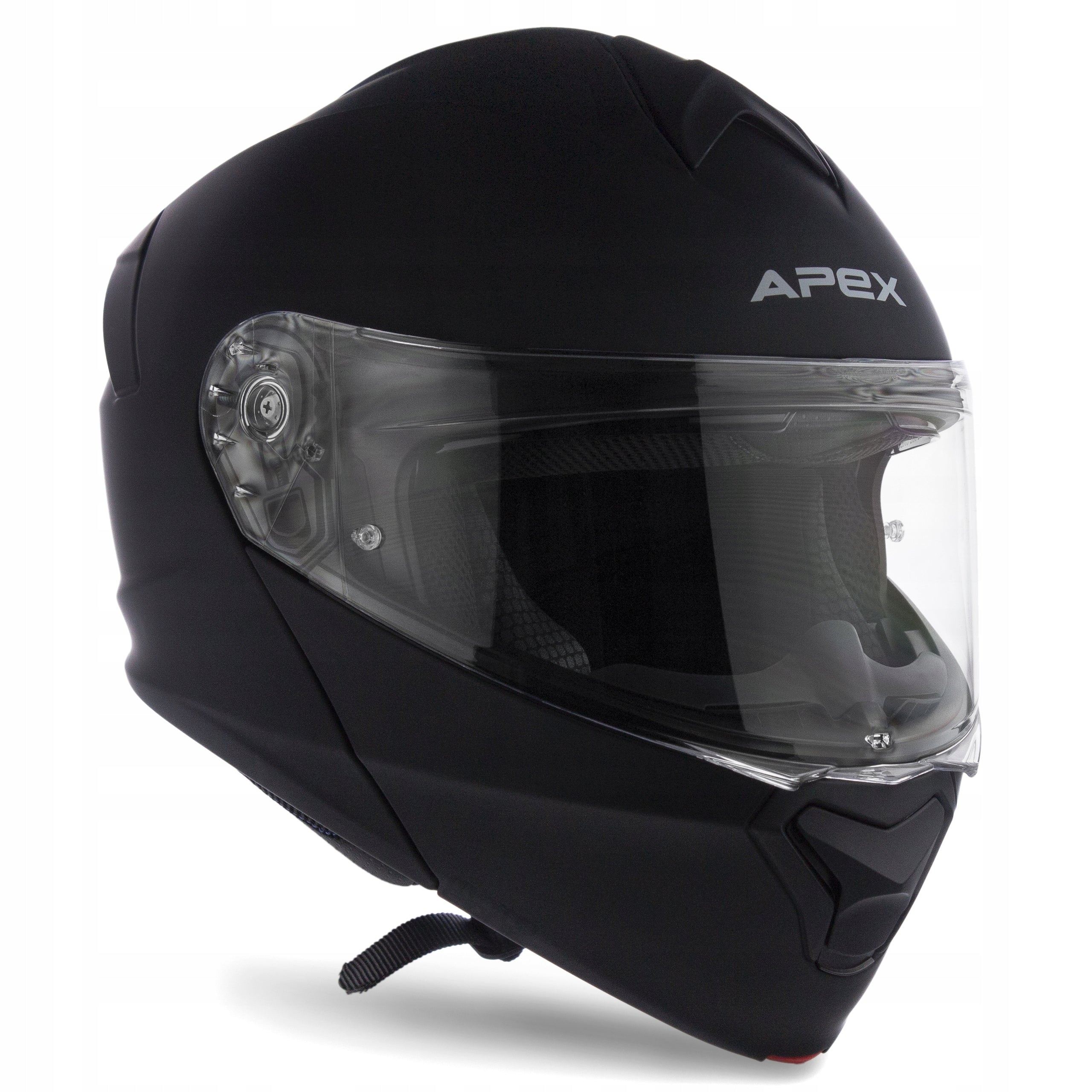 Motorcycle jaw helmet APEX MI100 Solid black mat PINLOCK blend M Manufacturer's catalog number 700-25250-2